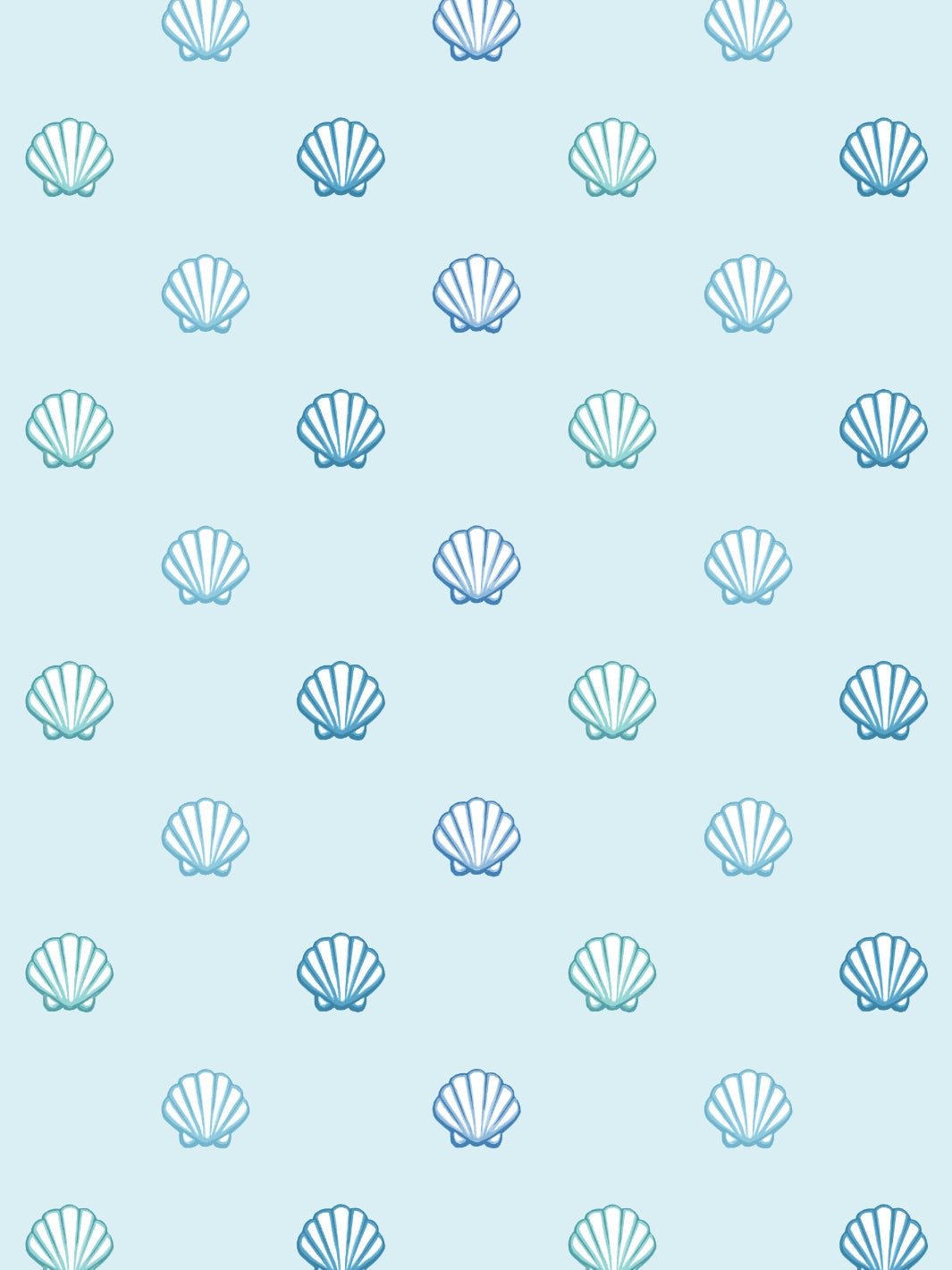 barbie shells wallpaper by barbie pale blue