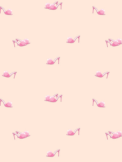 'Barbie™ Stilettos' Wallpaper by Barbie™ - Peach