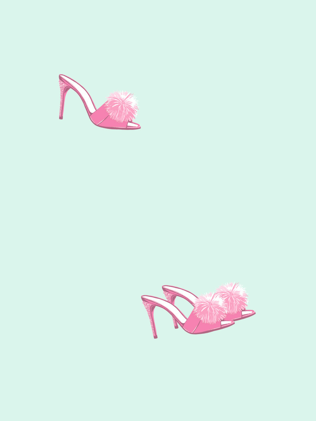 'Barbie™ Stilettos' Wallpaper by Barbie™ - Robin's Egg