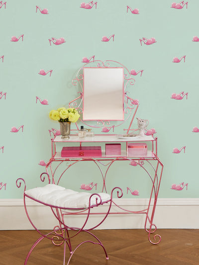 'Barbie™ Stilettos' Wallpaper by Barbie™ - Robin's Egg