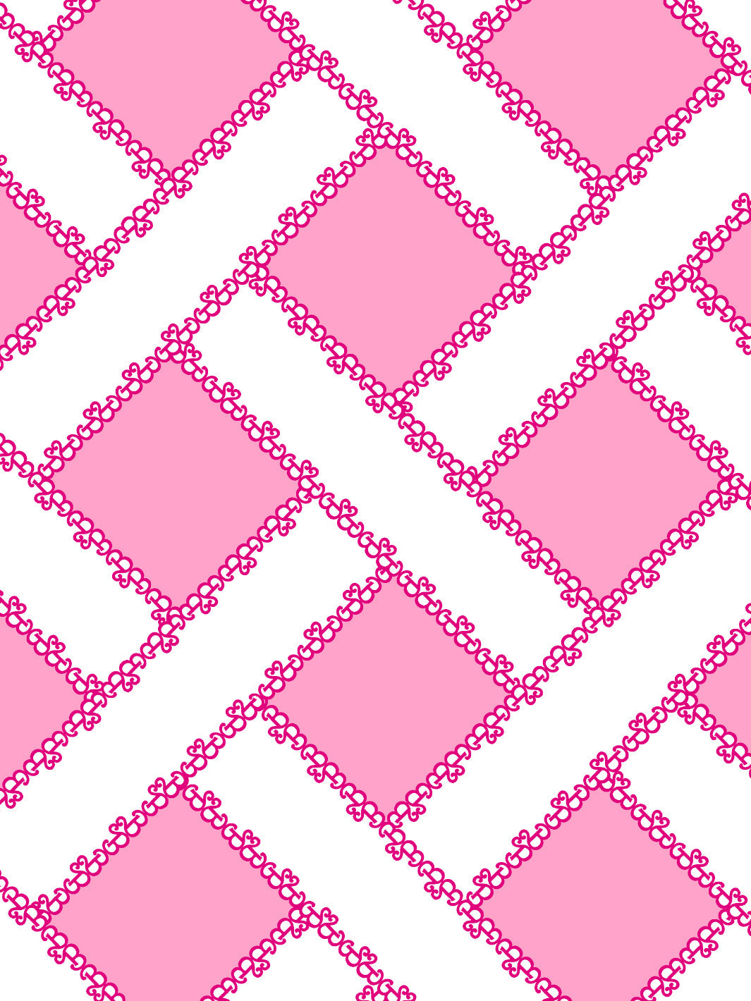 'Barbie™ Trellis' Wallpaper by Barbie™ - 219 Pink