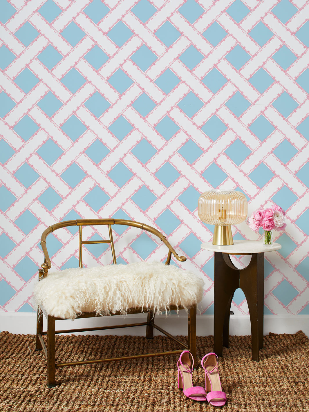barbie-trellis-wallpaper-by-barbie-pink-blue
