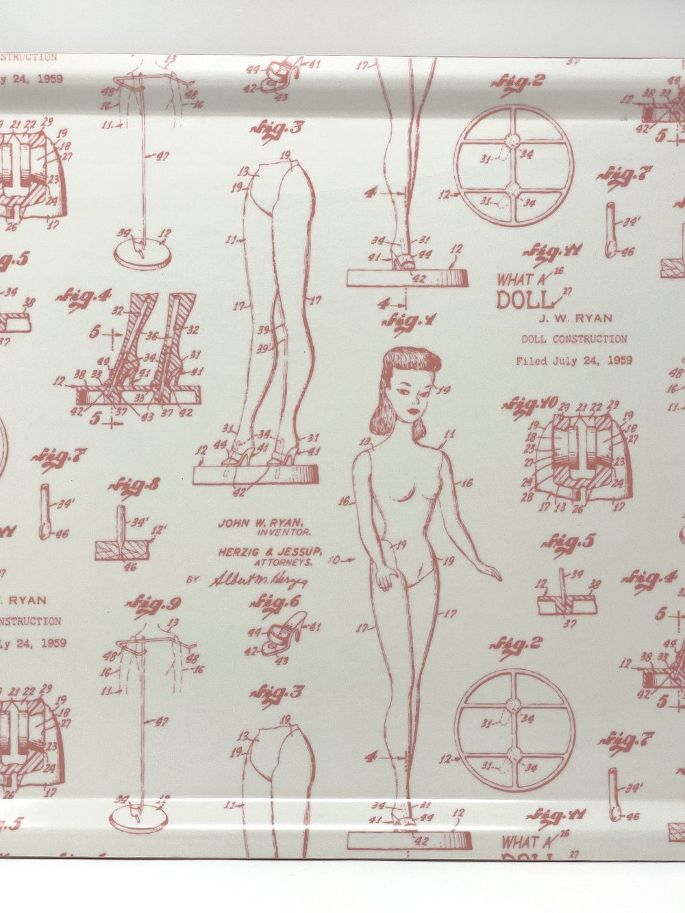 barbie x wallshoppe barbie blueprint tray