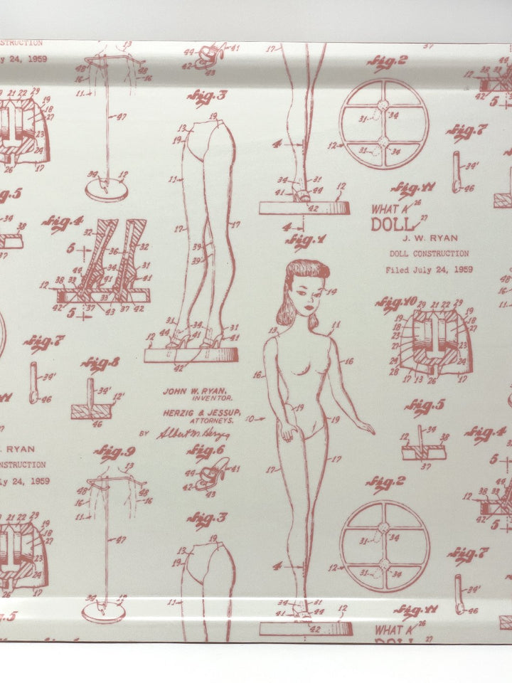 barbie x wallshoppe barbie blueprint tray