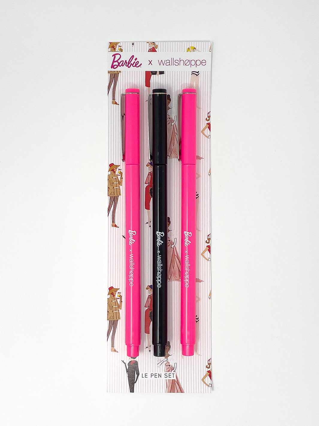 'Barbie™ x Wallshoppe Le Pen 3-Pack - Vintage Pinstripe
