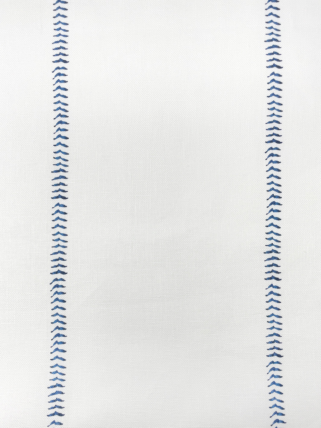 fabric by the yard baseball stitch blue on linen
