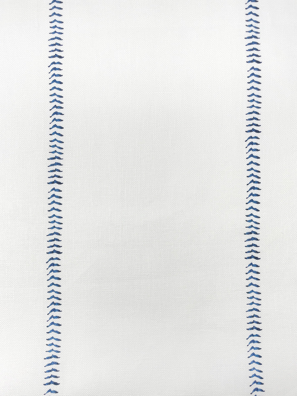 fabric by the yard baseball stitch blue on flax linen