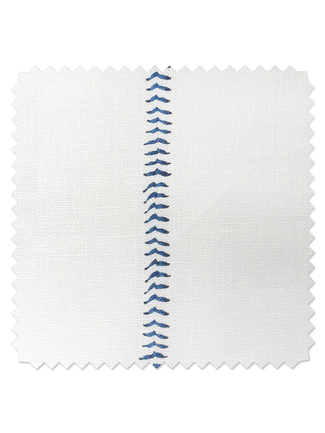 fabric by the yard baseball stitch blue on linen
