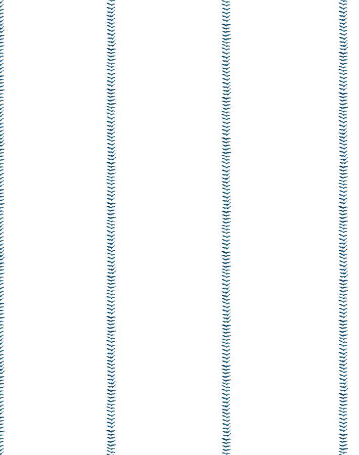 'Baseball Stitch' Wallpaper by Wallshoppe - Blue