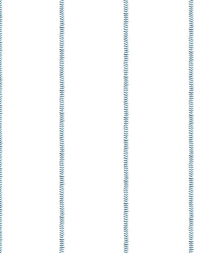 'Baseball Stitch' Wallpaper by Wallshoppe - Blue