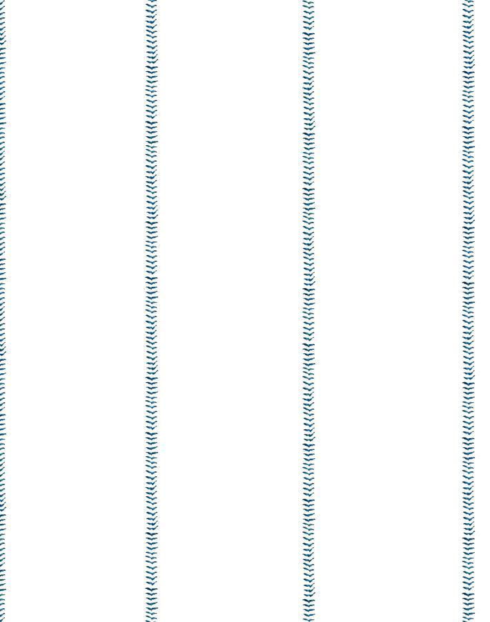'Baseball Stitch' Wallpaper by Wallshoppe - Blue