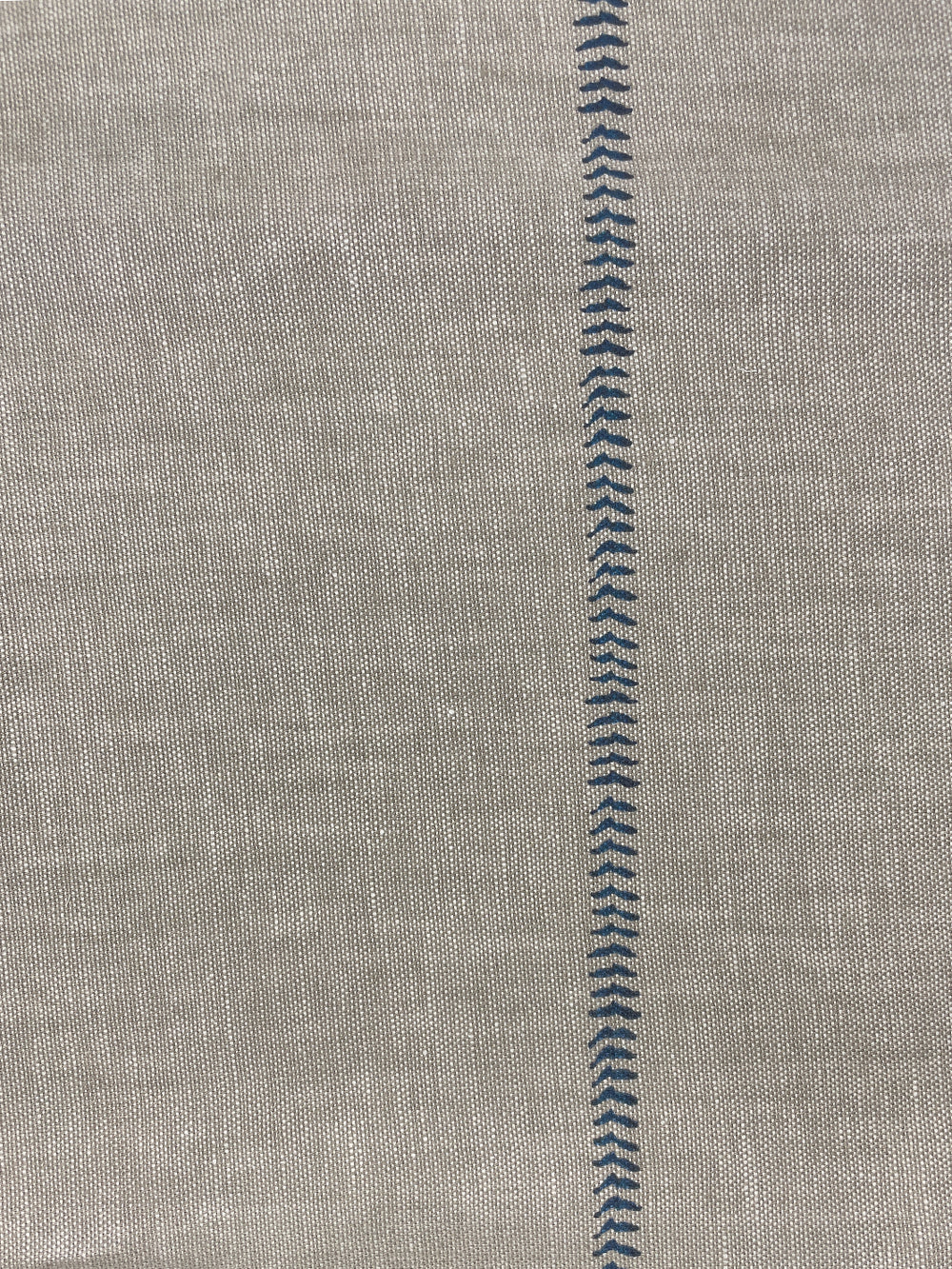 fabric by the yard baseball stitch blue on linen