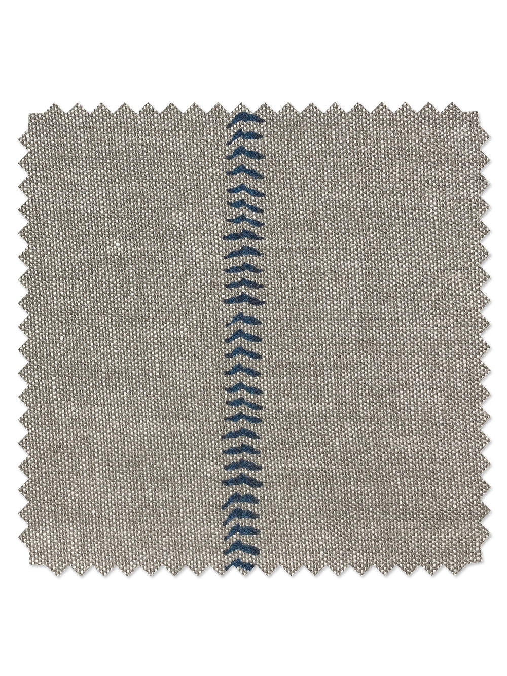 fabric by the yard baseball stitch blue on linen