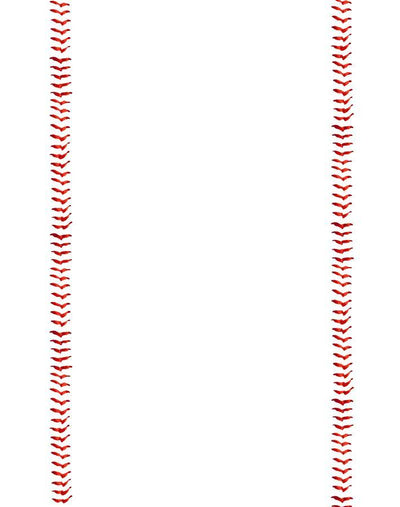 'Baseball Stitch' Wallpaper by Wallshoppe - Red