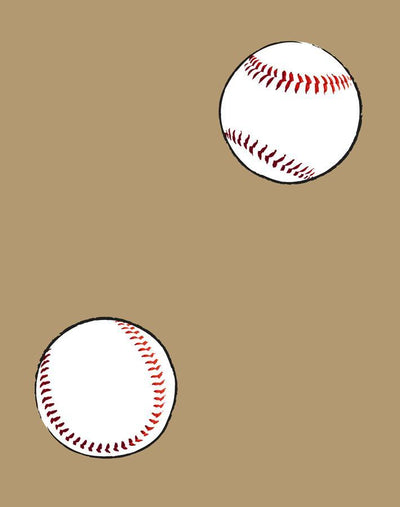'Baseball Toss' Wallpaper by Wallshoppe - Leather