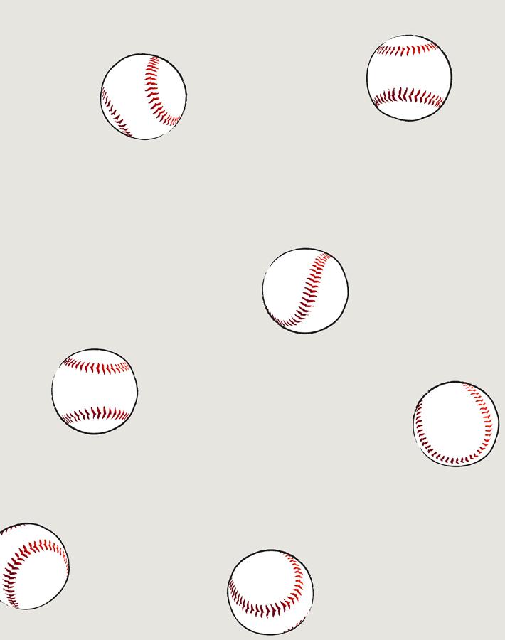 'Baseball Toss' Wallpaper by Wallshoppe - Sand