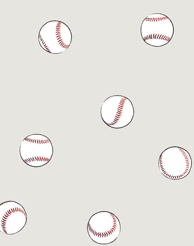 'Baseball Toss' Wallpaper by Wallshoppe - Sand