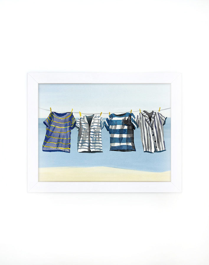 'Beach Stripes' Framed Art by Nathan Turner