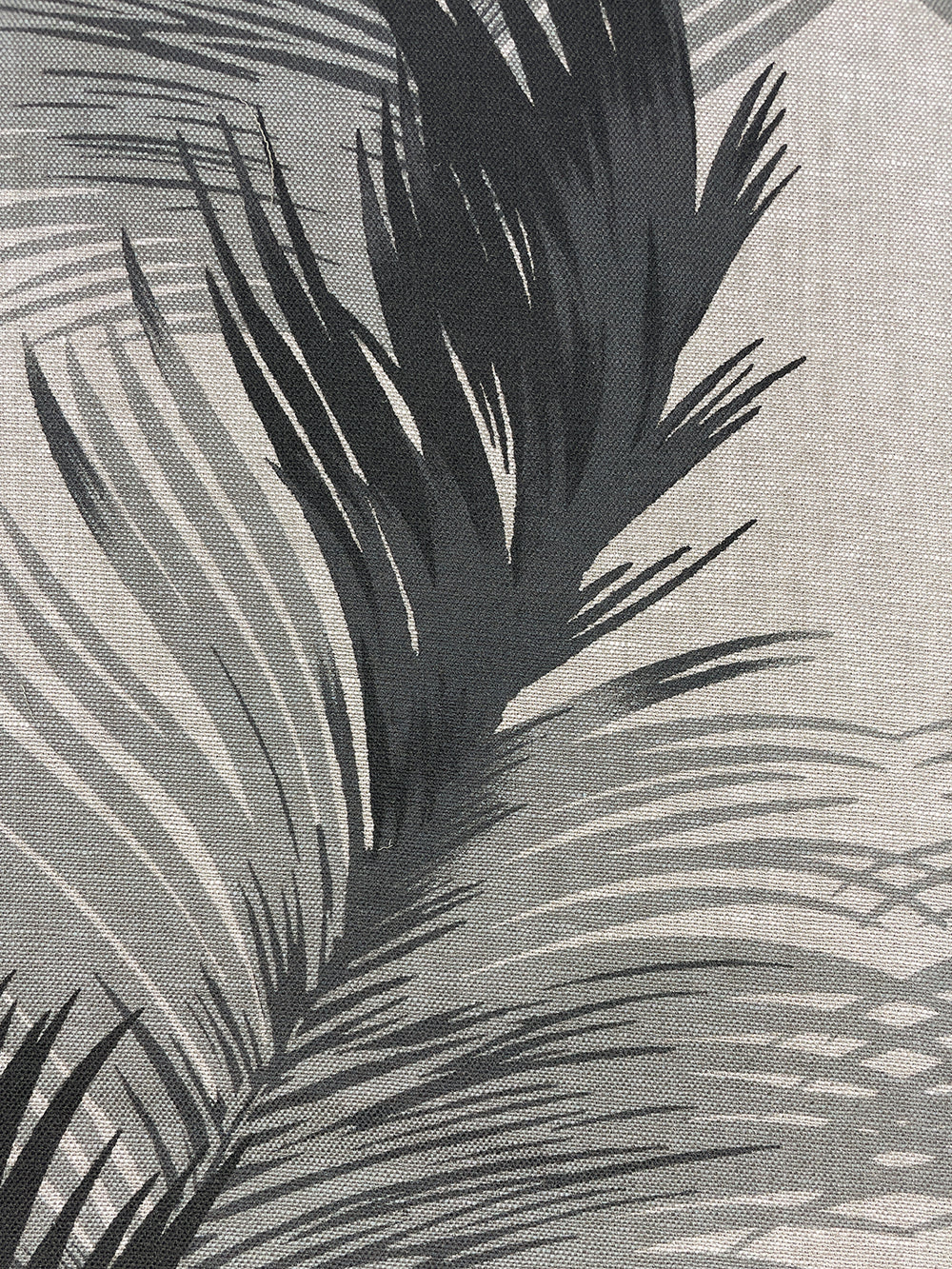 fabric by the yard belafonte palm black on flax linen