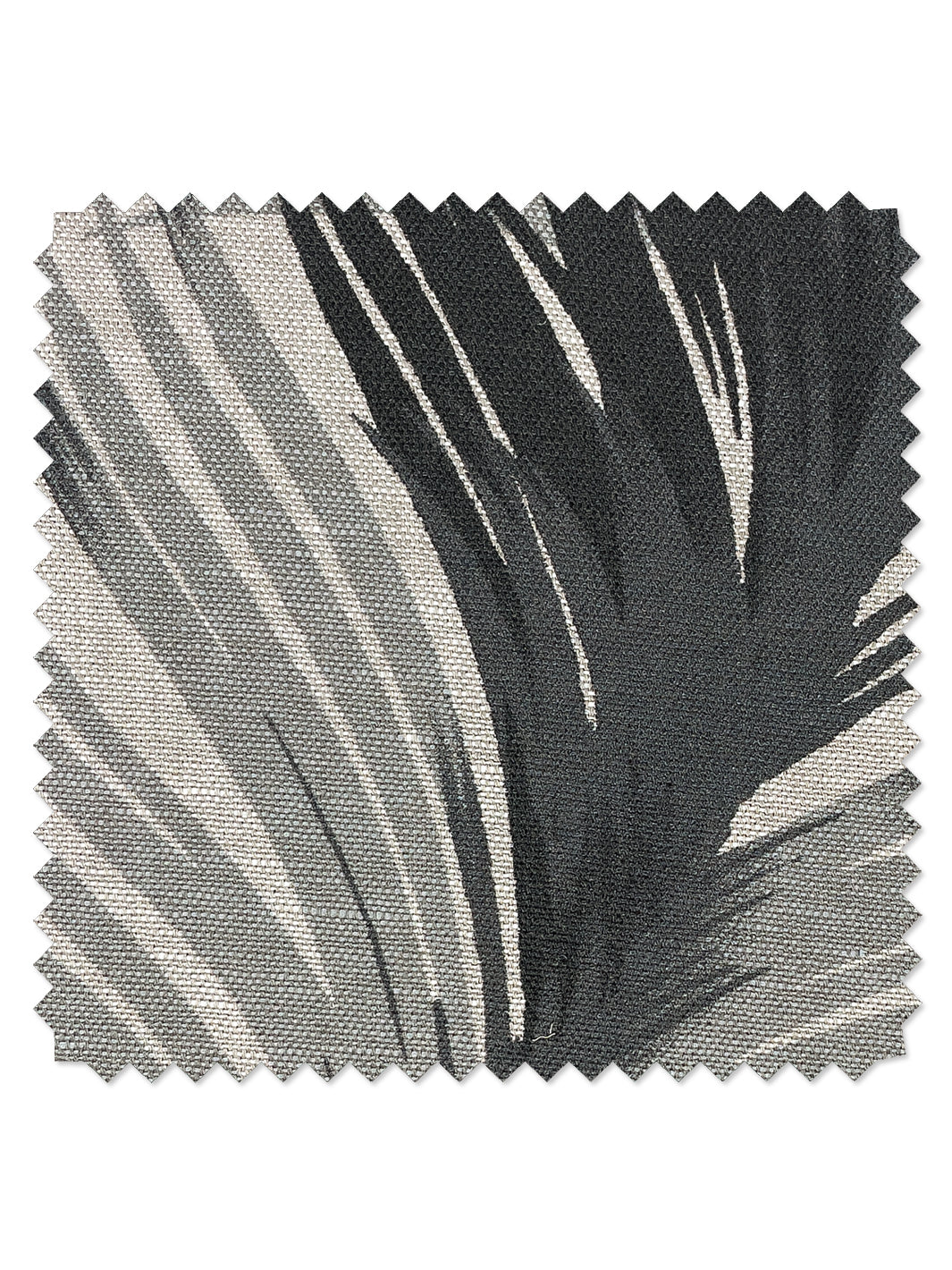 fabric by the yard belafonte palm black on flax linen