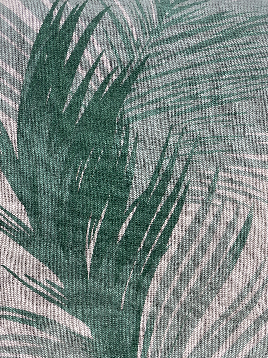 fabric by the yard belafonte palm green on flax linen