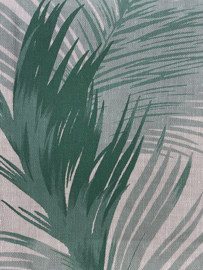 fabric by the yard belafonte palm green on flax linen