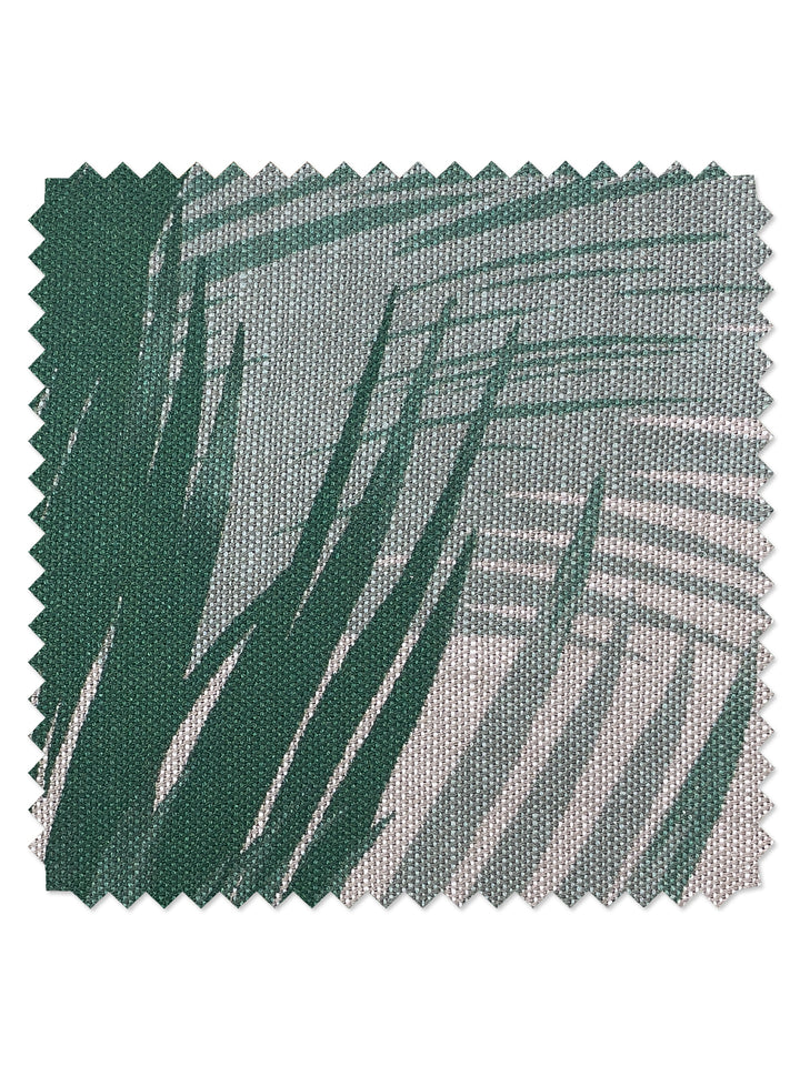 fabric by the yard belafonte palm green on flax linen