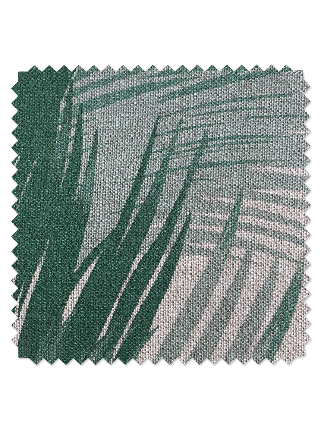 fabric by the yard belafonte palm green on flax linen