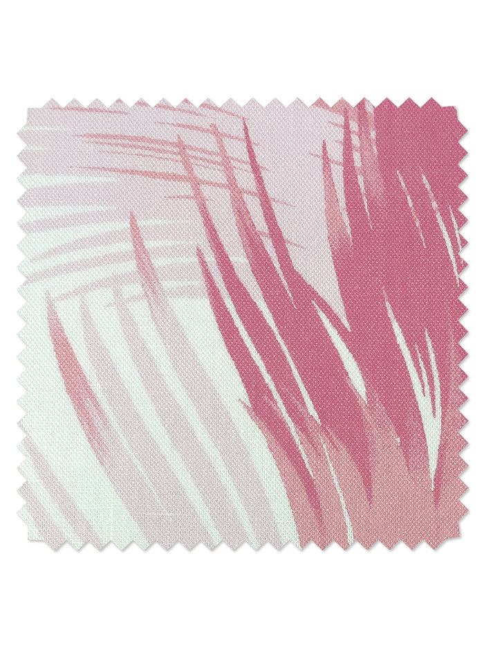 Tissu au mètre – Palmier Belafonte – Rose sur lin