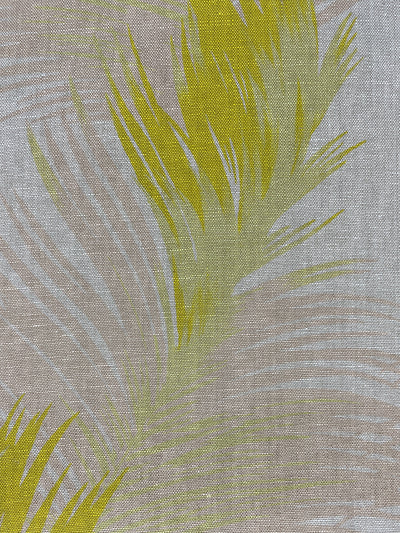 fabric by the yard belafonte palm yellow on flax linen
