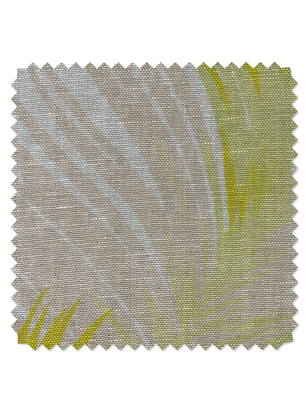 fabric by the yard belafonte palm yellow on flax linen