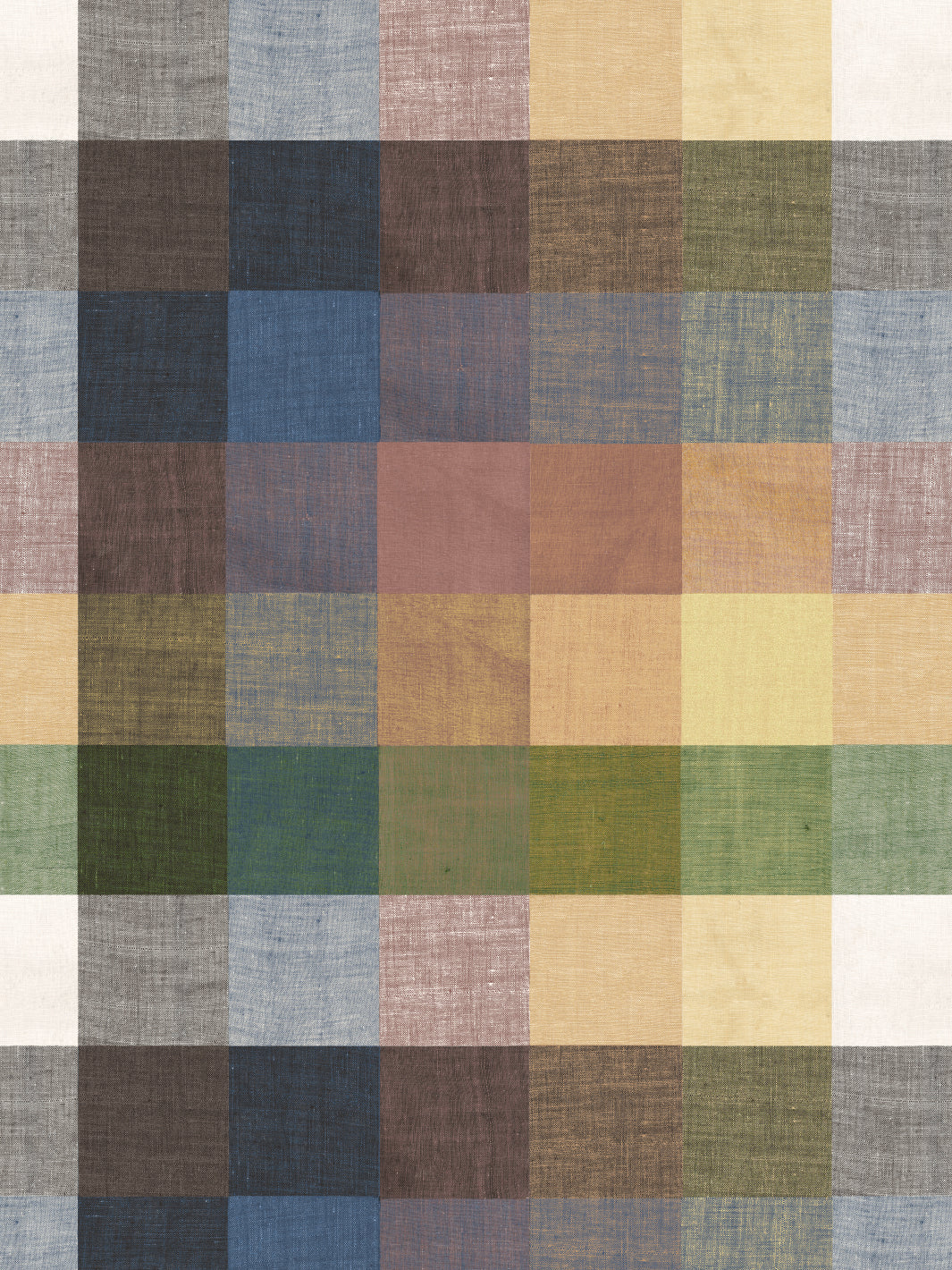 'Bellport Madras Large' Wallpaper by Chris Benz - Ocher