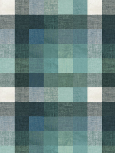 'Bellport Madras Small' Wallpaper by Chris Benz - Blue