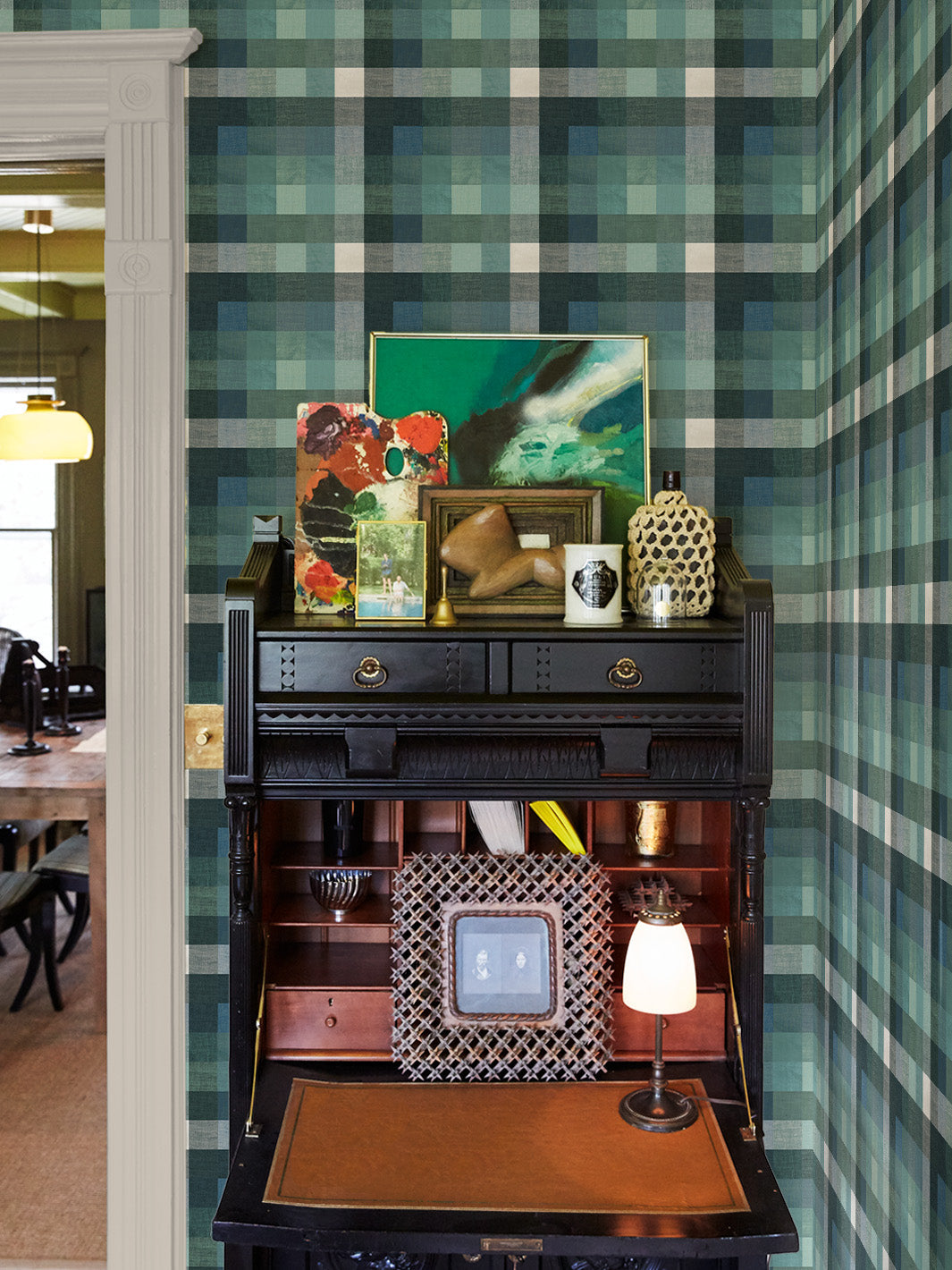 bellport madras small wallpaper chris benz blue
