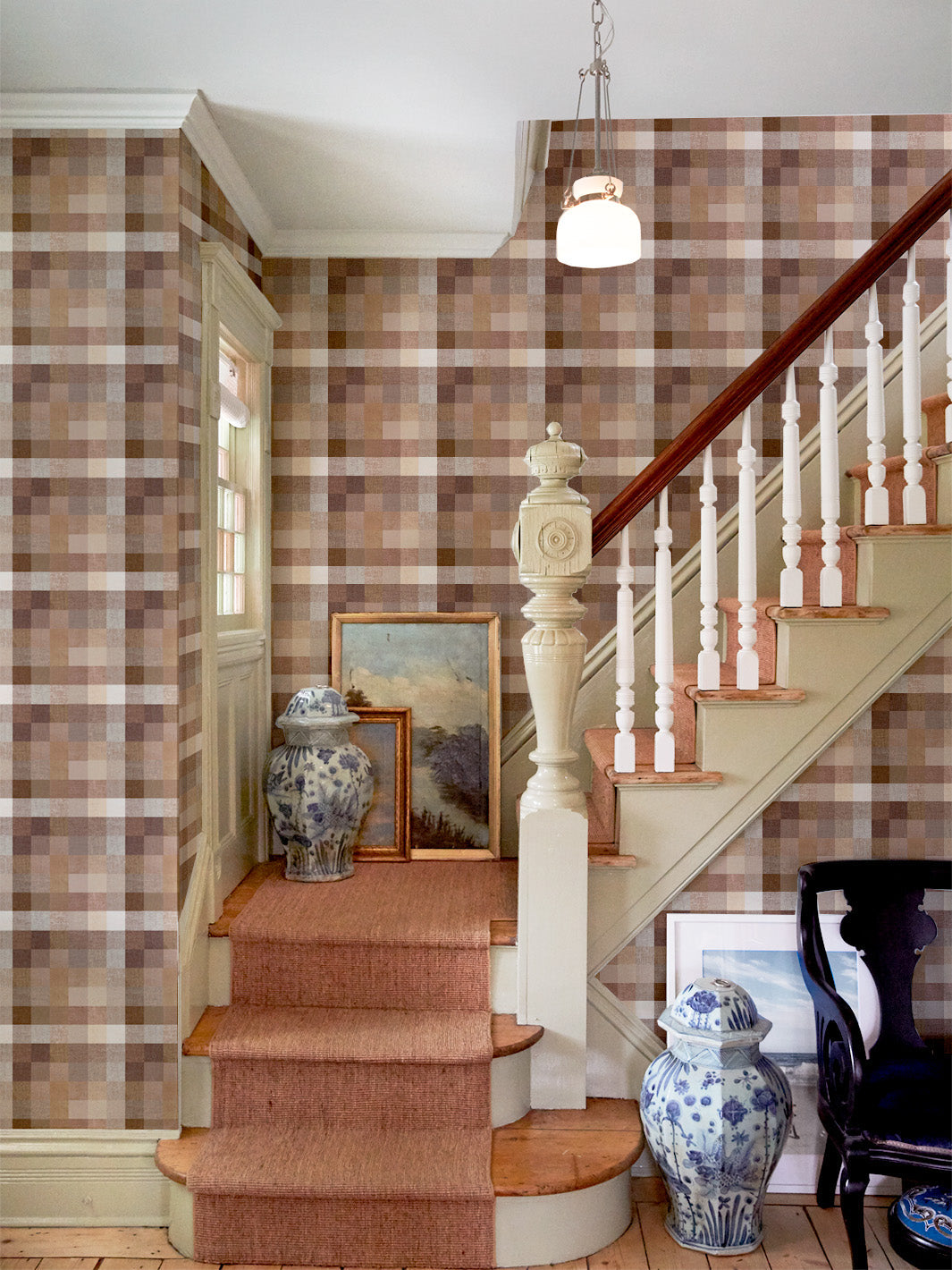 bellport madras small wallpaper chris benz brown