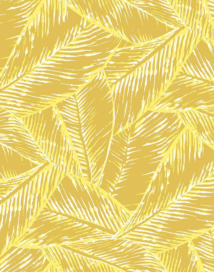 'Best Fronds' Wallpaper by Wallshoppe - Yellow