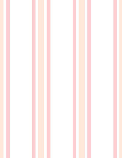 'Between The Lines' Wallpaper by Wallshoppe - Peach / Pony Pink