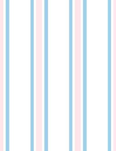 'Between the Lines' Wallpaper by Wallshoppe - Powder Blue / Piggybank