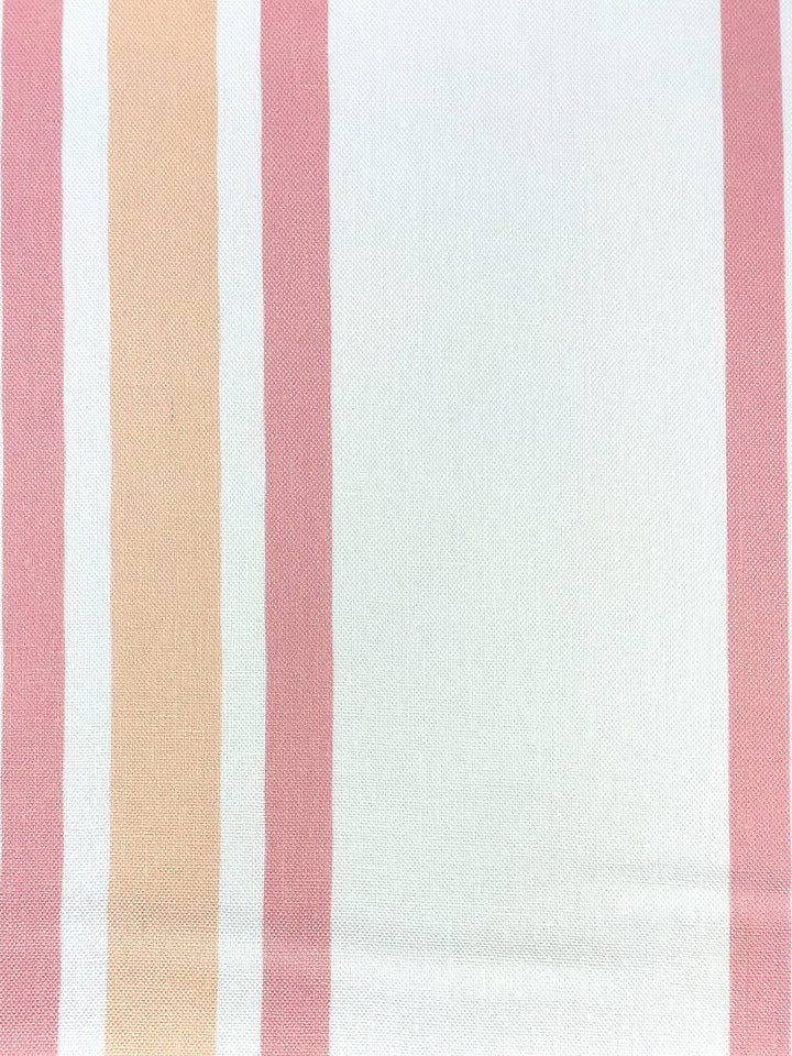 fabric by the yard between the lines peach pink on linen