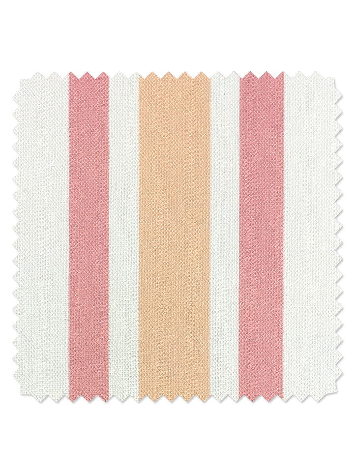 fabric by the yard between the lines peach pink on linen