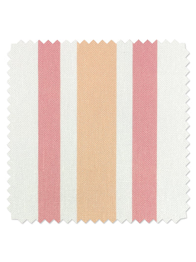 fabric by the yard between the lines peach pink on linen