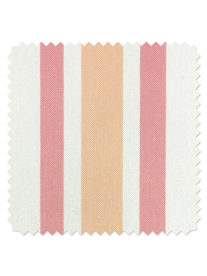 'Between the Lines' Linen Fabric by Wallshoppe - Peach & Pink