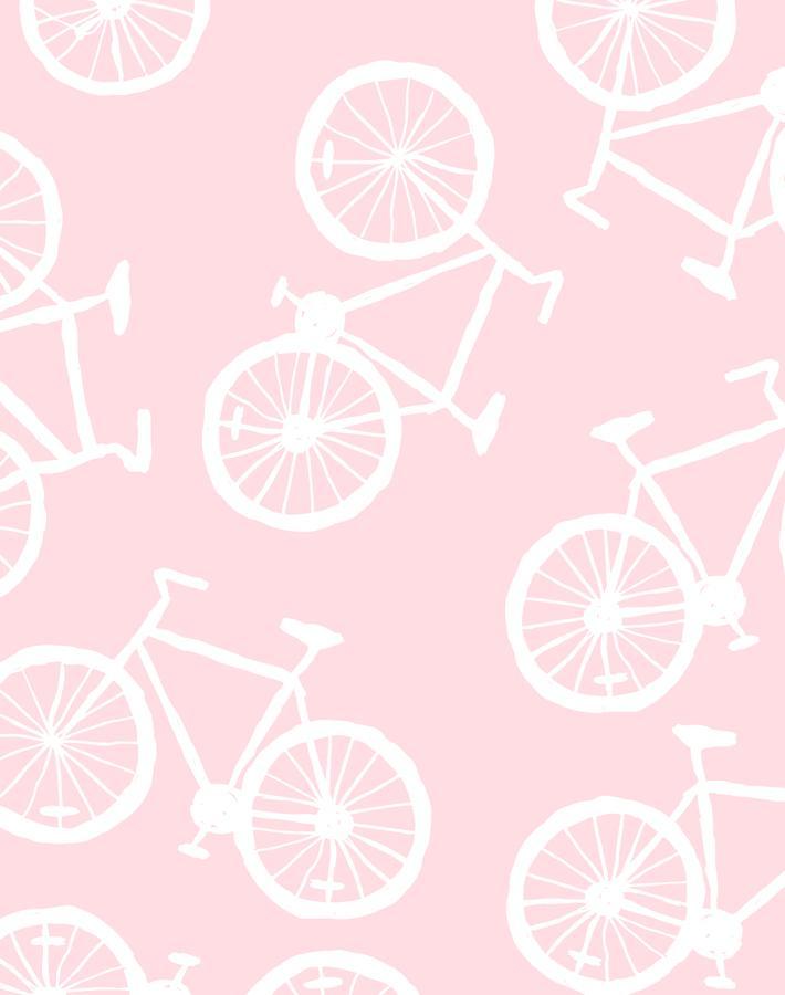 'Bicycles' Wallpaper by Tea Collection - Ballet Slipper
