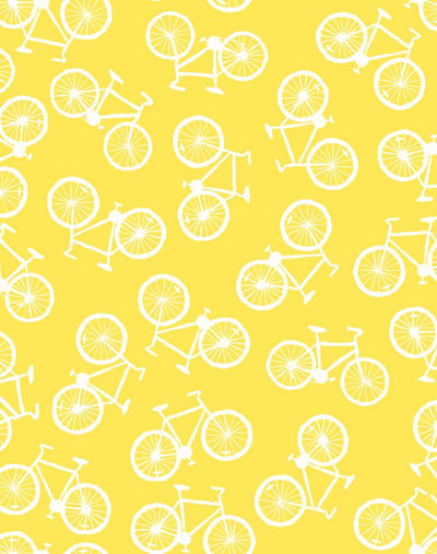 'Bicycles' Wallpaper by Tea Collection - Daffodil