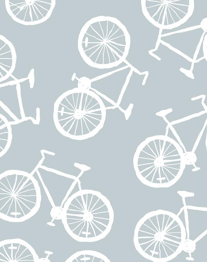 'Bicycles' Wallpaper by Tea Collection - Elephant