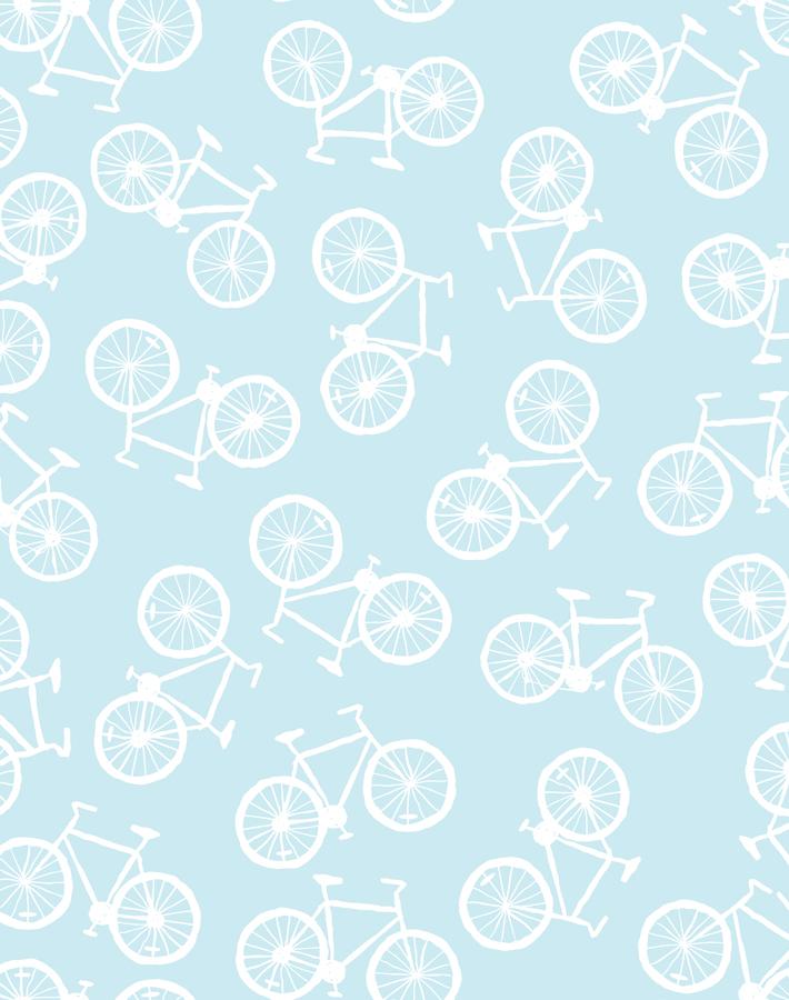 'Bicycles' Wallpaper by Tea Collection - Sky