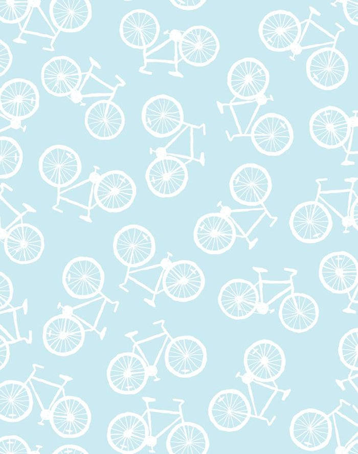 'Bicycles' Wallpaper by Tea Collection - Sky