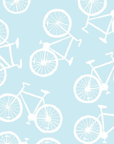 'Bicycles' Wallpaper by Tea Collection - Sky