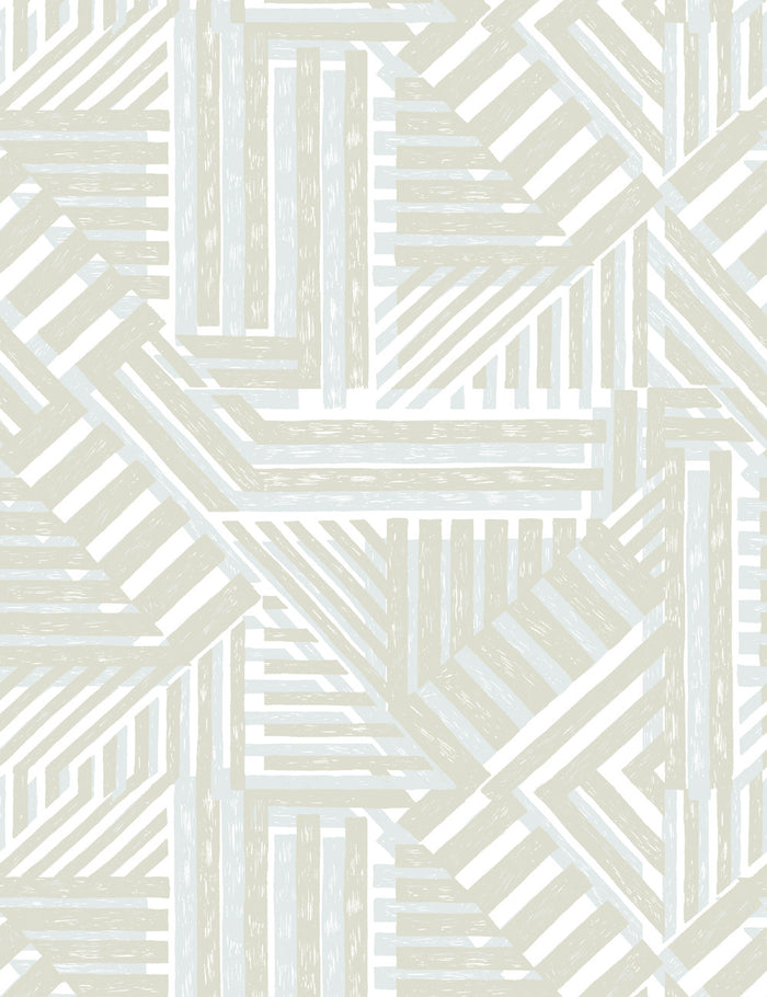 'Bloc' Wallpaper by Wallshoppe - Straw