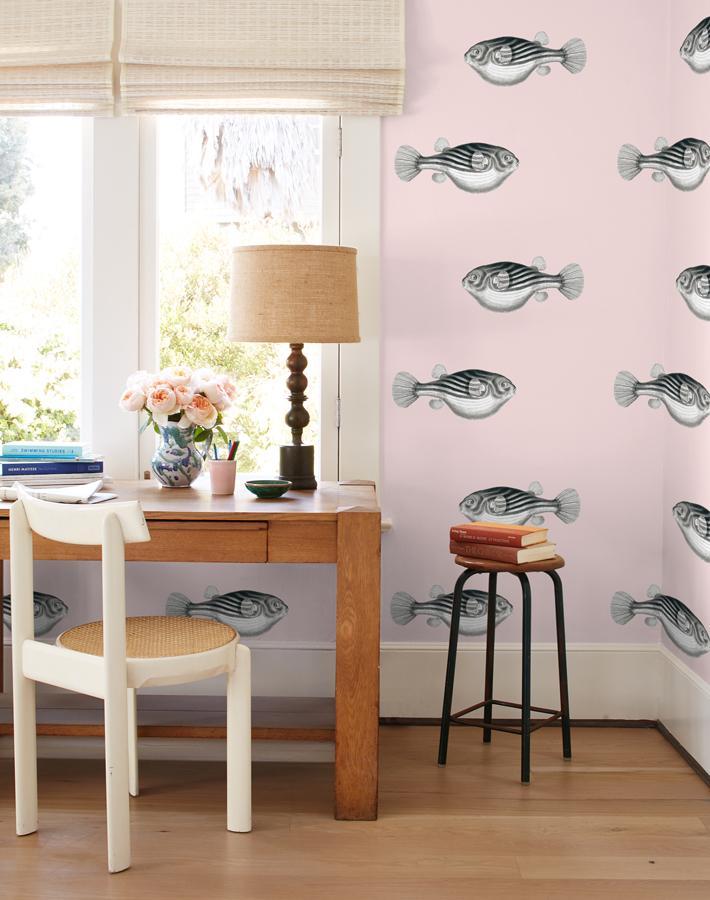 'Blowfish' Wallpaper by Wallshoppe - Shell